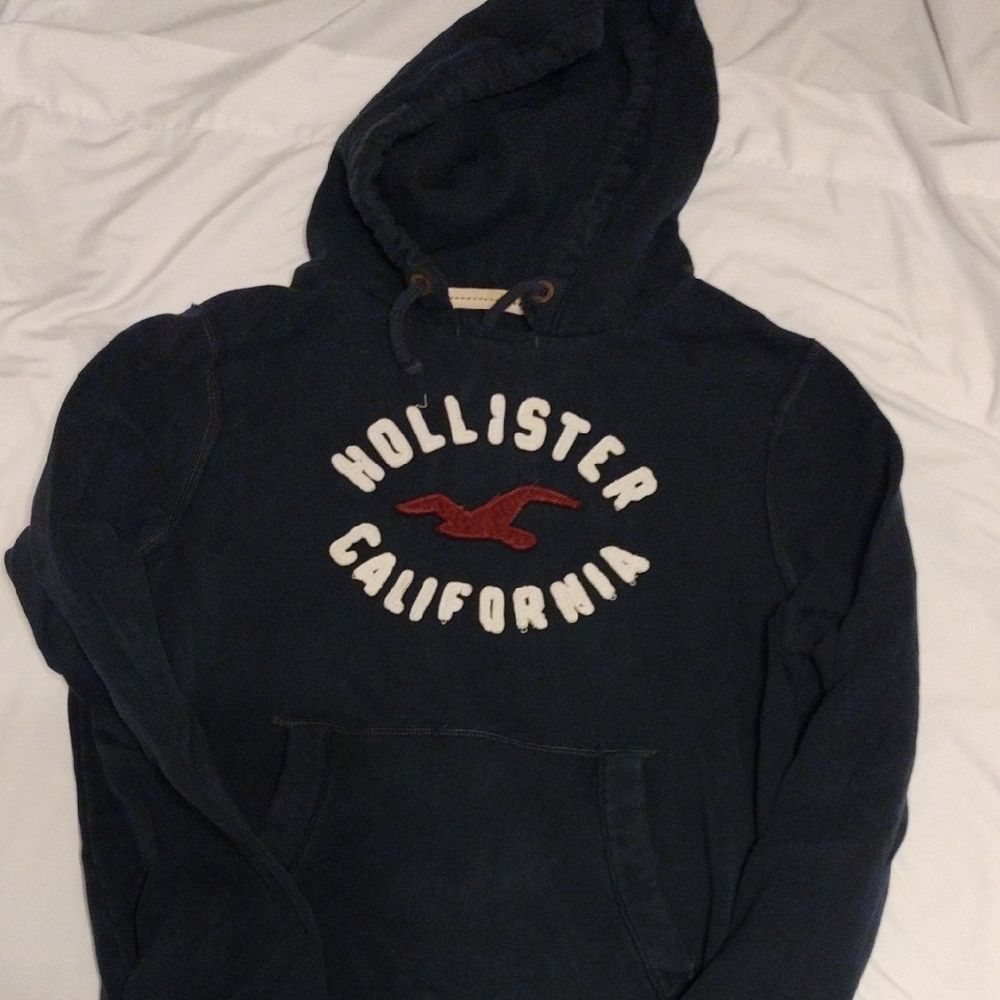 Hollister Blue Sweatshirt Hoodie Classic Logo